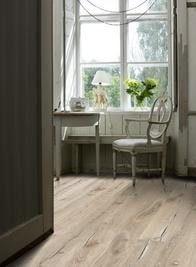 Window nook with sheer curtains and natural light